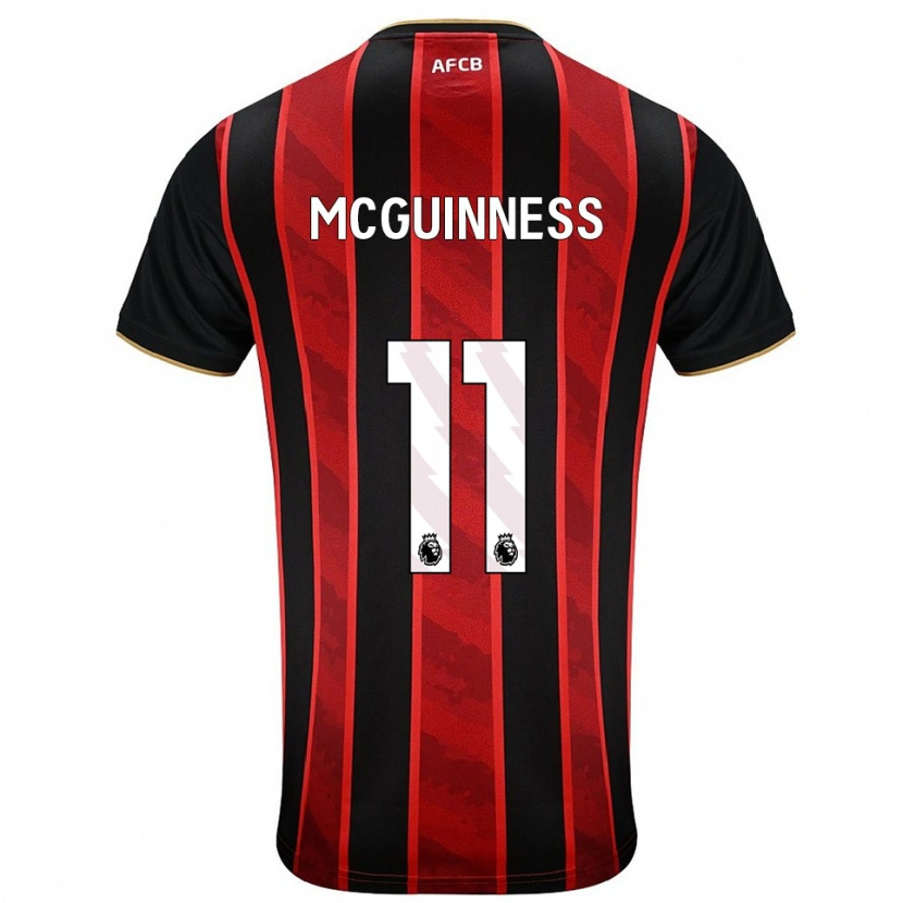 Danxen Niño Camiseta Gemma Mcguinness #11 Rojo Negro 1ª Equipación 2025/26 La Camisa México