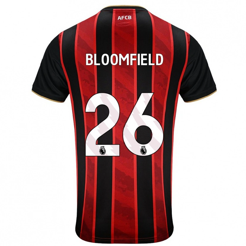 Danxen Niño Camiseta Erin Bloomfield #26 Rojo Negro 1ª Equipación 2025/26 La Camisa México