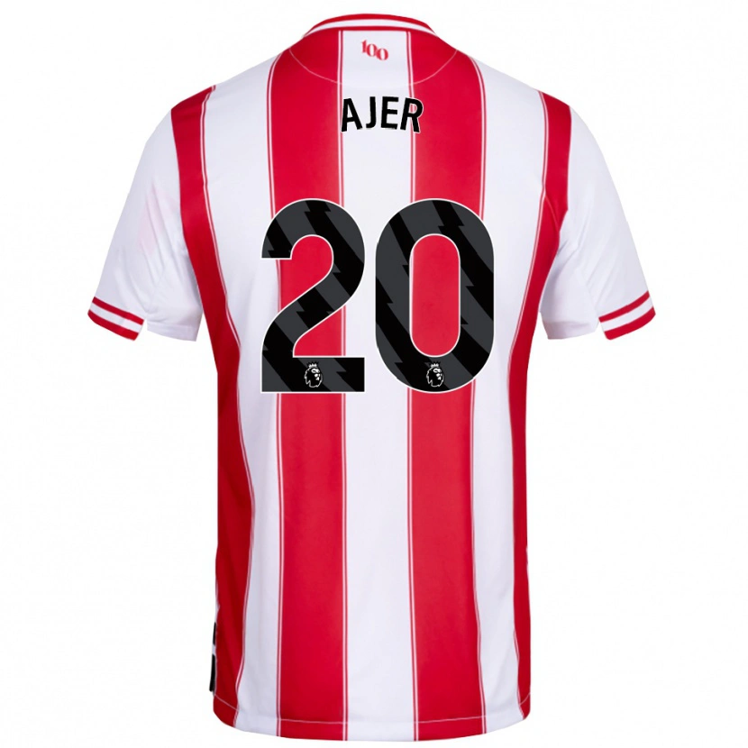 Danxen Niño Camiseta Kristoffer Ajer #20 Rojo Blanco 1ª Equipación 2025/26 La Camisa México