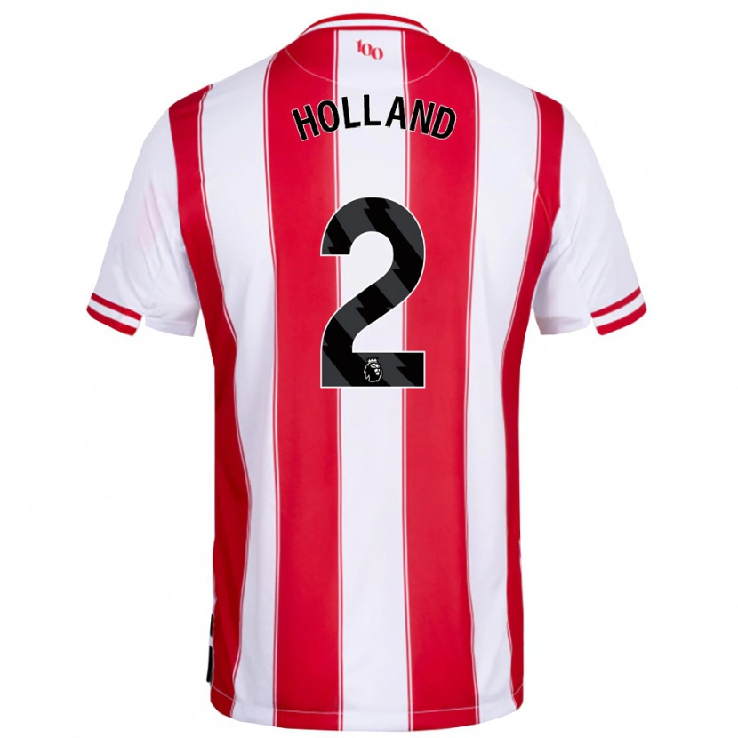 Danxen Niño Camiseta Isaac Holland #2 Rojo Blanco 1ª Equipación 2025/26 La Camisa México