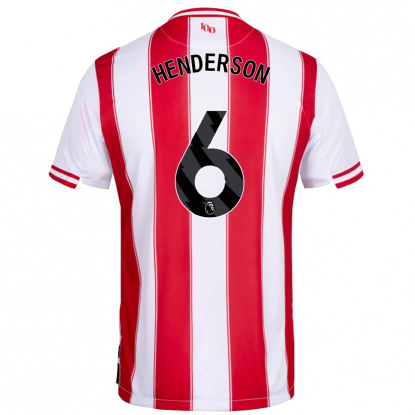 Danxen Niño Camiseta Jordan Henderson #6 Rojo Blanco 1ª Equipación 2025/26 La Camisa México