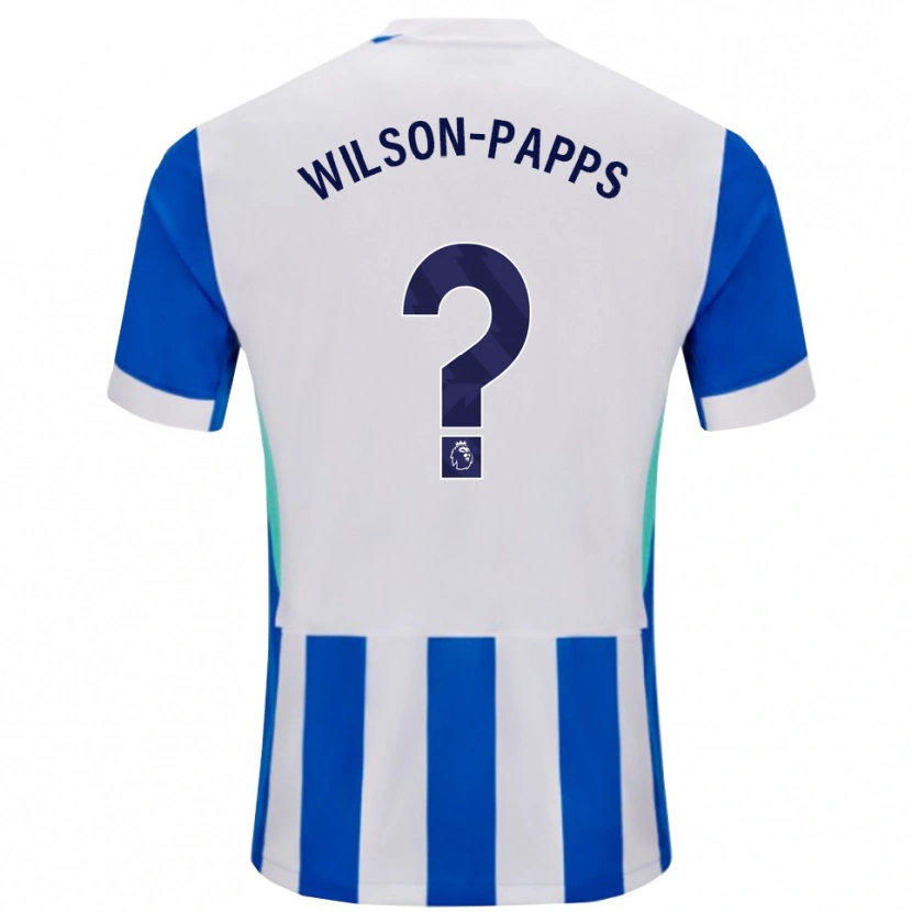 Danxen Niño Camiseta Charlie Wilson-Papps #0 Azul Blanco 1ª Equipación 2025/26 La Camisa México