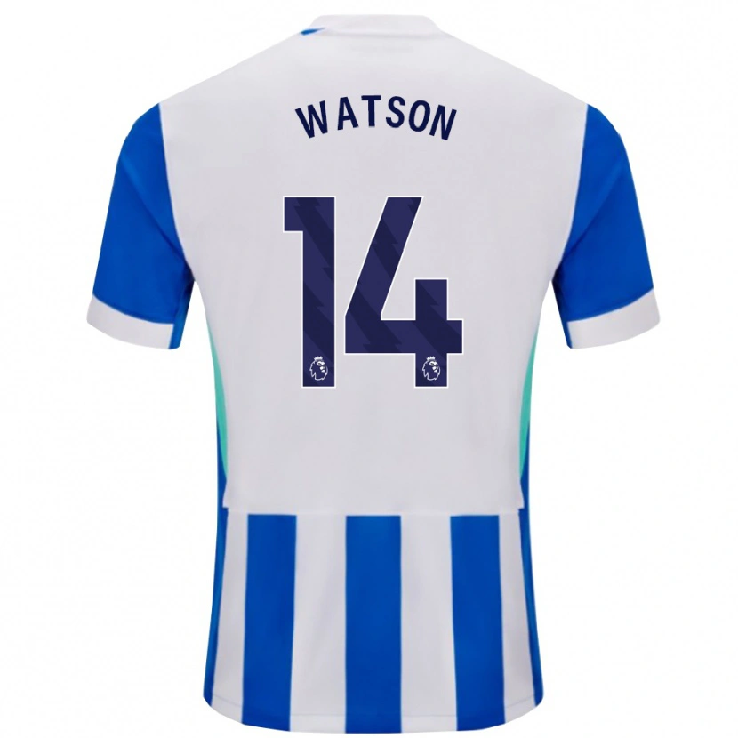 Danxen Niño Camiseta Tom Watson #14 Azul Blanco 1ª Equipación 2025/26 La Camisa México