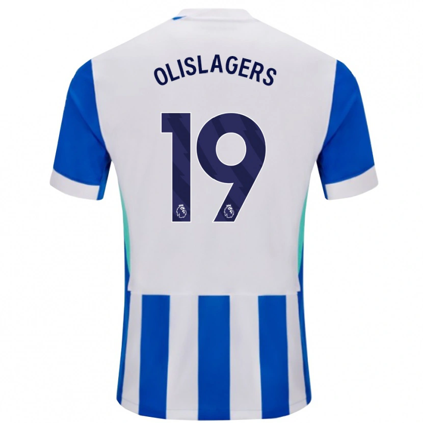 Danxen Niño Camiseta Marisa Olislagers #19 Azul Blanco 1ª Equipación 2025/26 La Camisa México