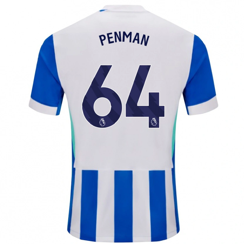 Danxen Niño Camiseta Charlie Penman #64 Azul Blanco 1ª Equipación 2025/26 La Camisa México