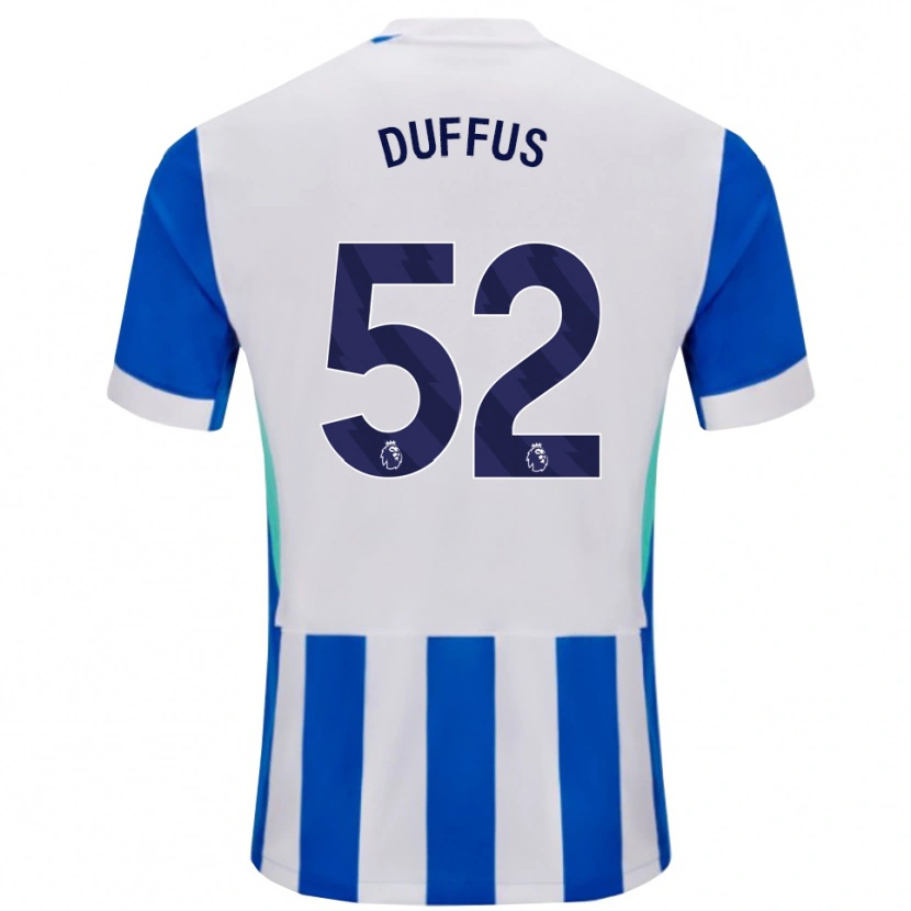 Danxen Niño Camiseta Joshua Duffus #52 Azul Blanco 1ª Equipación 2025/26 La Camisa México