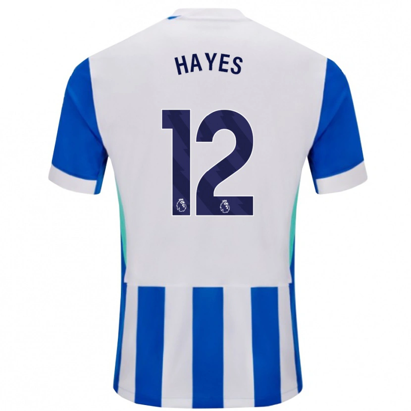 Danxen Niño Camiseta Caitlin Hayes #12 Azul Blanco 1ª Equipación 2025/26 La Camisa México