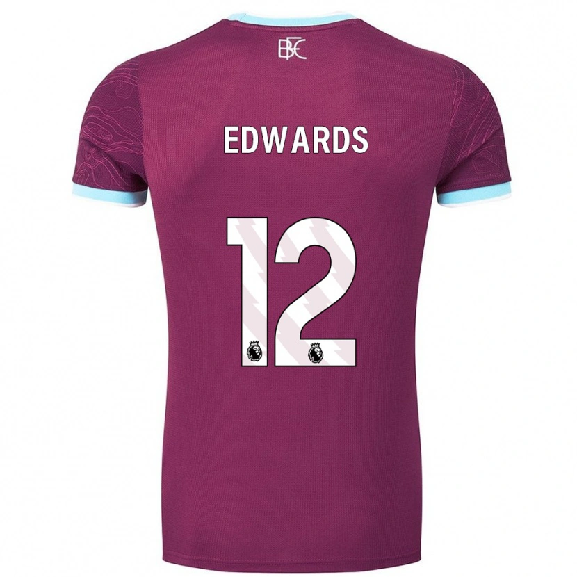 Danxen Niño Camiseta Connor Edwards #12 Borgoña Celeste 1ª Equipación 2025/26 La Camisa México