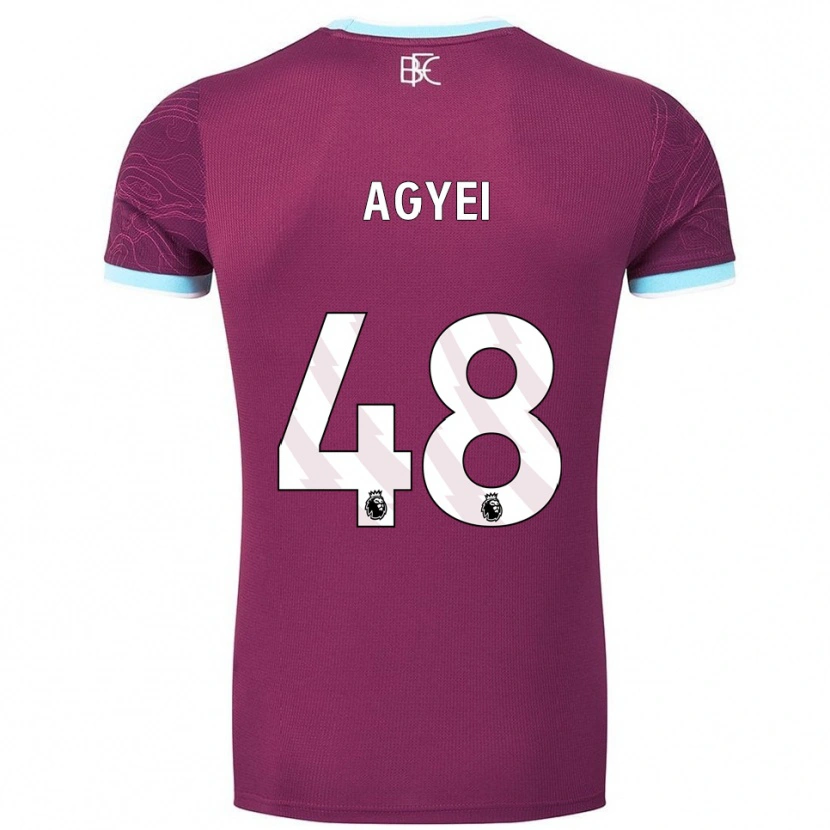 Danxen Niño Camiseta Enock Agyei #48 Borgoña Celeste 1ª Equipación 2025/26 La Camisa México