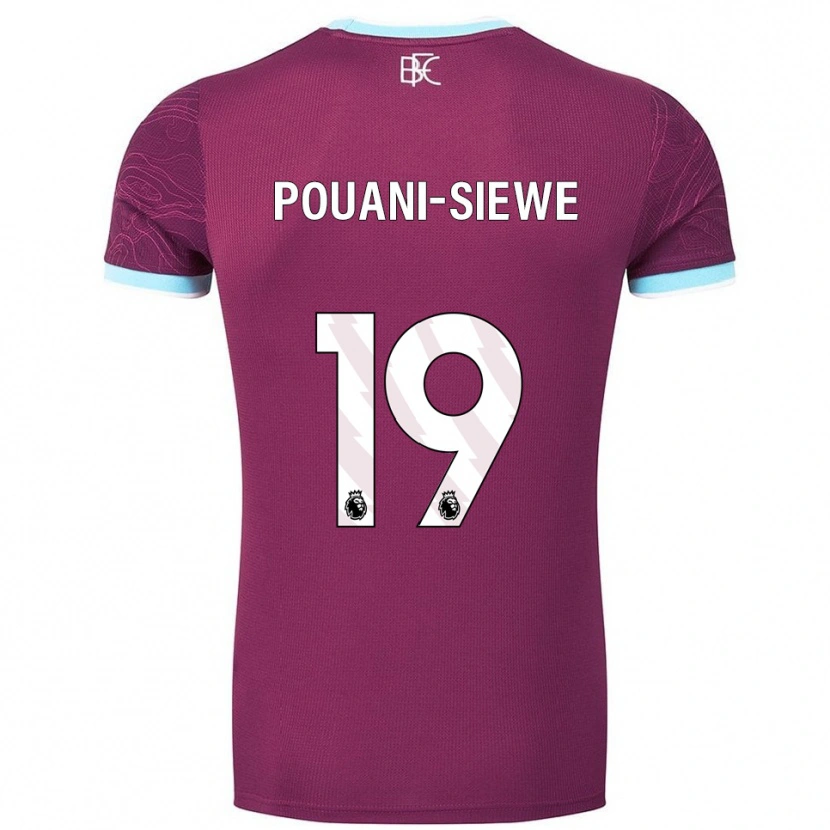Danxen Niño Camiseta Brandon Pouani #19 Borgoña Celeste 1ª Equipación 2025/26 La Camisa México