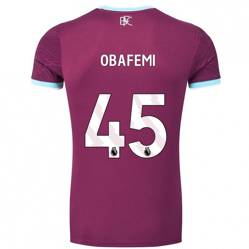 Danxen Niño Camiseta Michael Obafemi #45 Borgoña Celeste 1ª Equipación 2025/26 La Camisa México