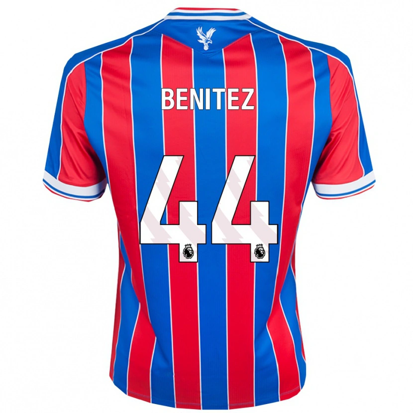 Danxen Niño Camiseta Walter Benítez #44 Azul Rojo Blanco 1ª Equipación 2025/26 La Camisa México
