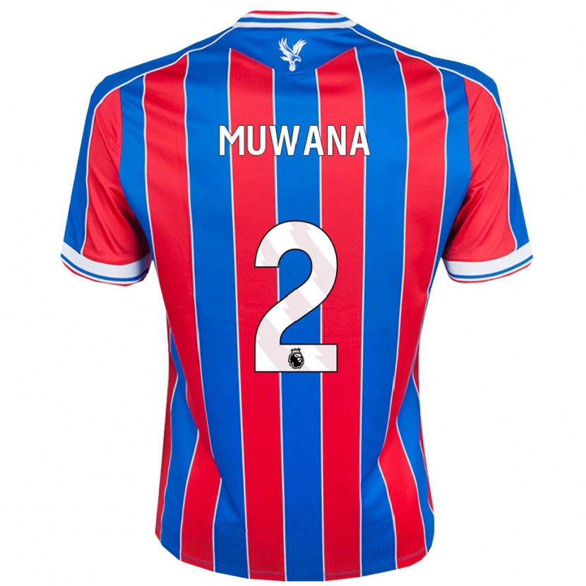 Danxen Niño Camiseta Joshua Muwana #2 Azul Rojo Blanco 1ª Equipación 2025/26 La Camisa México