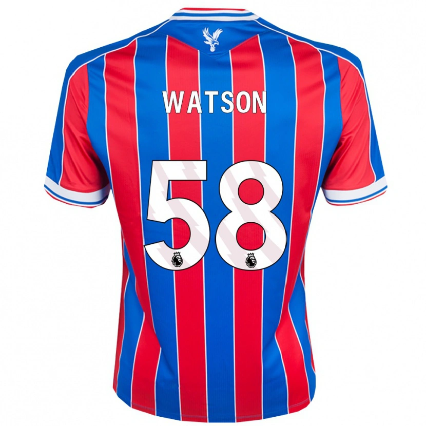 Danxen Niño Camiseta Noah Watson #58 Azul Rojo Blanco 1ª Equipación 2025/26 La Camisa México