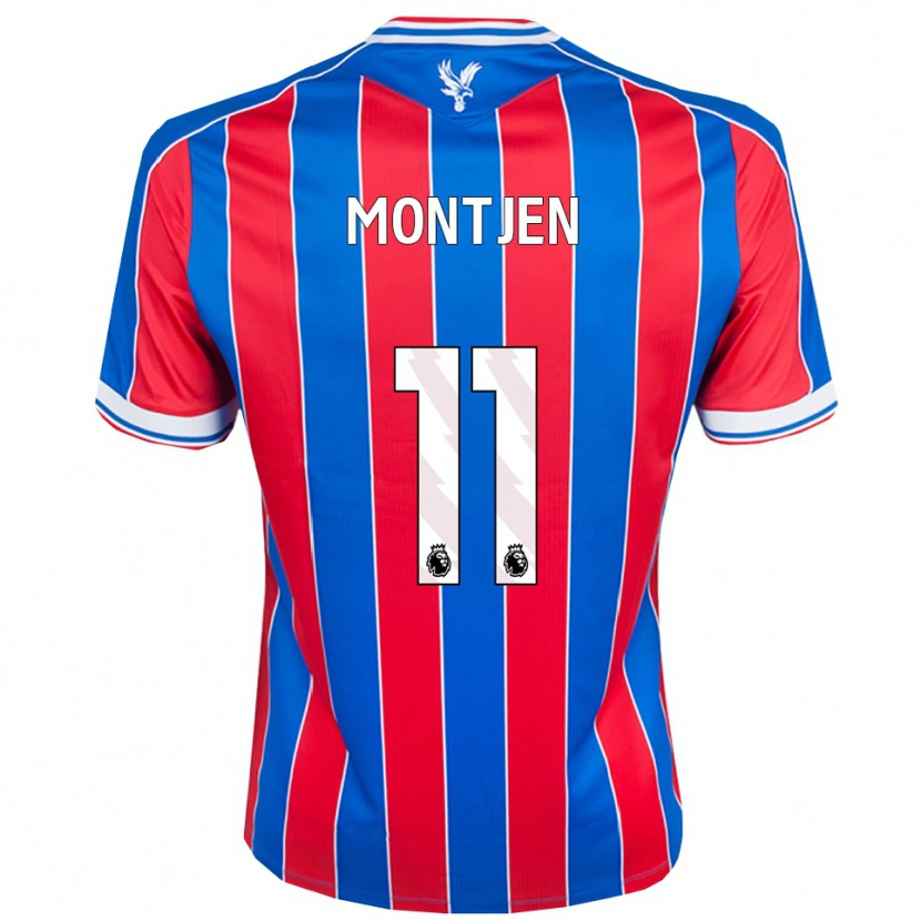 Danxen Niño Camiseta David Montjen #11 Azul Rojo Blanco 1ª Equipación 2025/26 La Camisa México