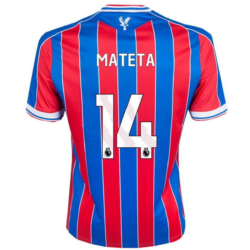 Danxen Niño Camiseta Jean-Philippe Mateta #14 Azul Rojo Blanco 1ª Equipación 2025/26 La Camisa México