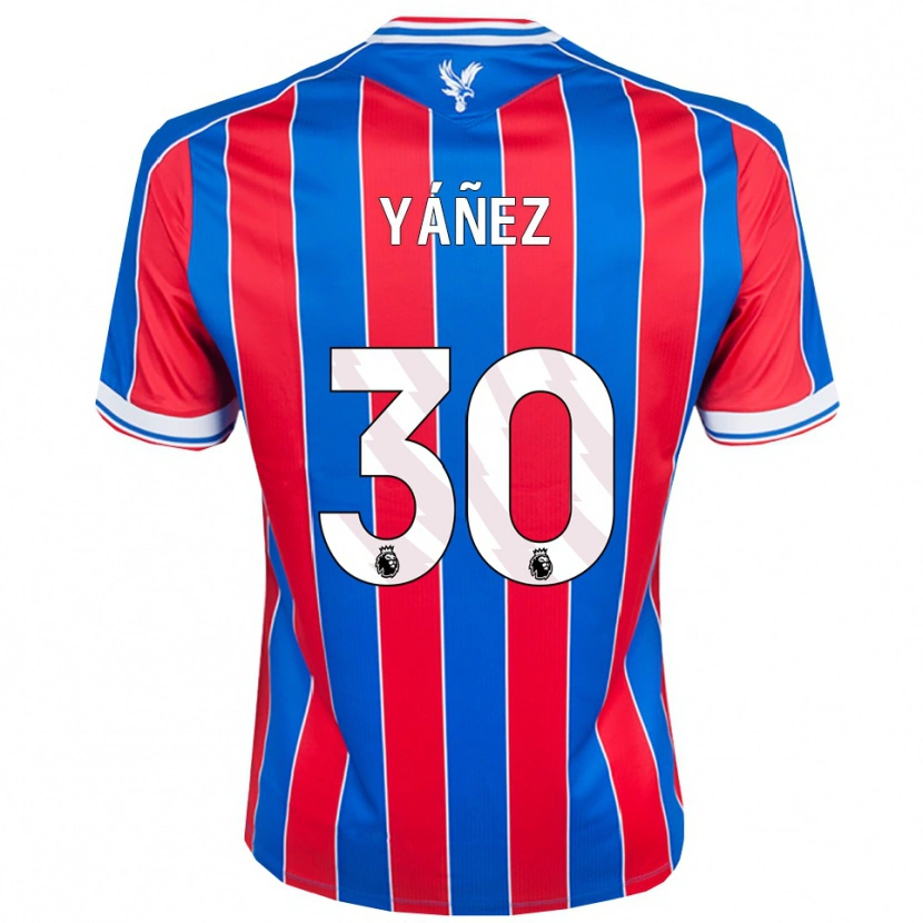 Danxen Niño Camiseta Shae Yáñez #30 Azul Rojo Blanco 1ª Equipación 2025/26 La Camisa México