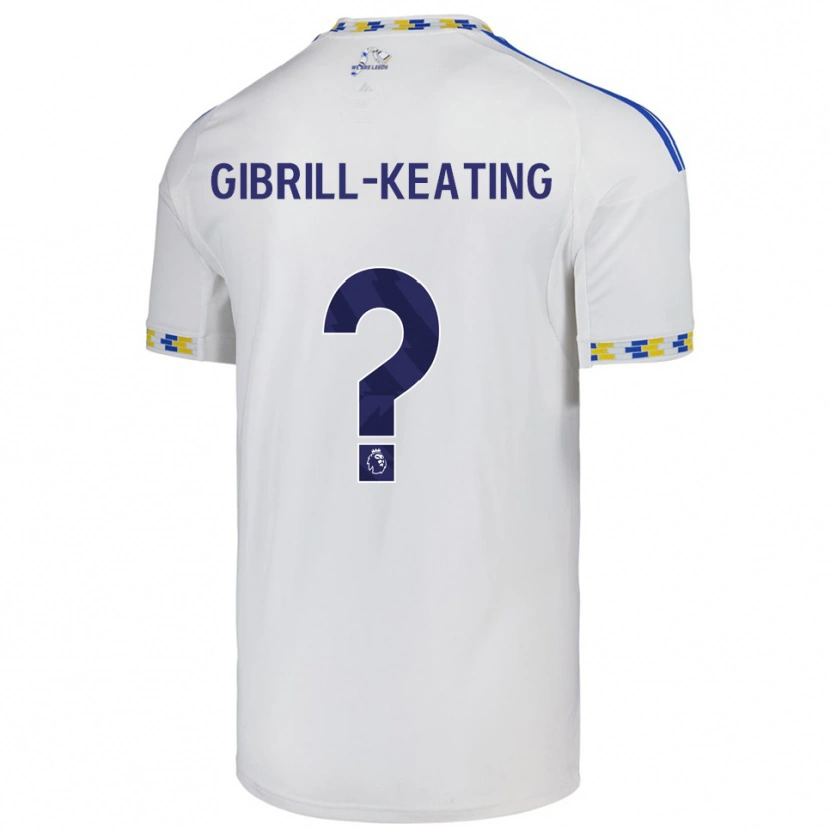 Danxen Niño Camiseta Sian Gibrill-Keating #0 Blanco Azul 1ª Equipación 2025/26 La Camisa México