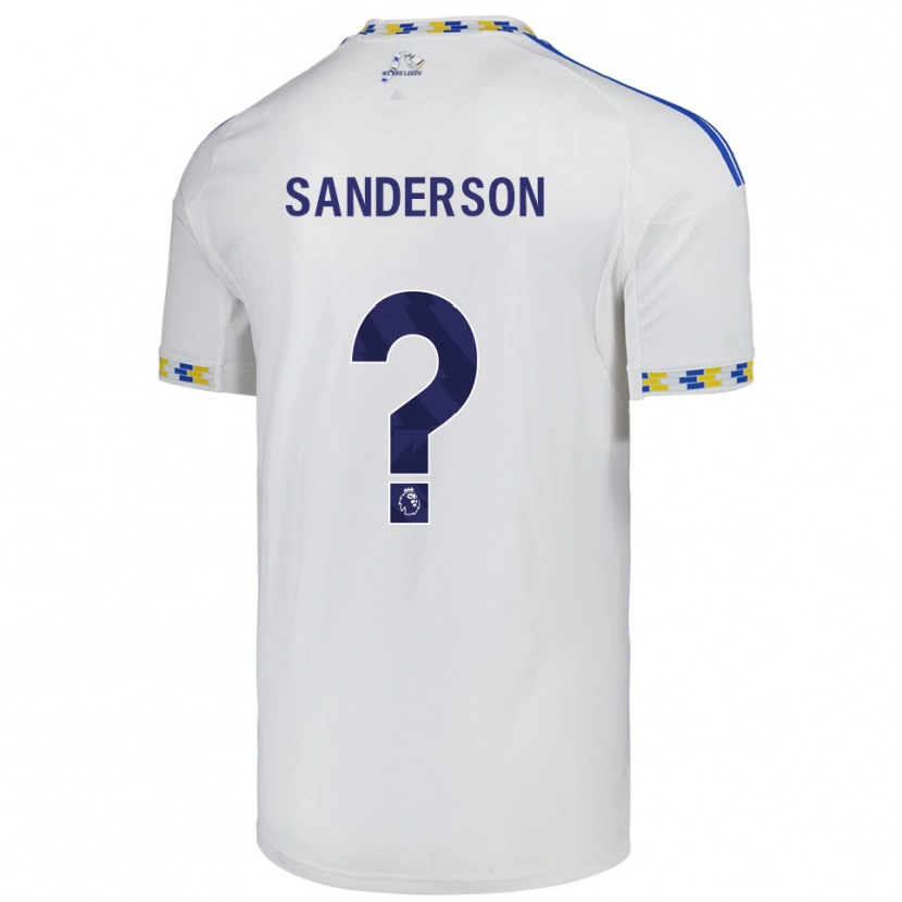 Danxen Niño Camiseta Brittany Sanderson #0 Blanco Azul 1ª Equipación 2025/26 La Camisa México