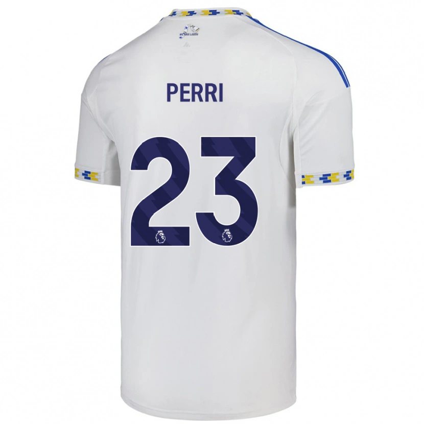 Danxen Niño Camiseta Lucas Perri #23 Blanco Azul 1ª Equipación 2025/26 La Camisa México