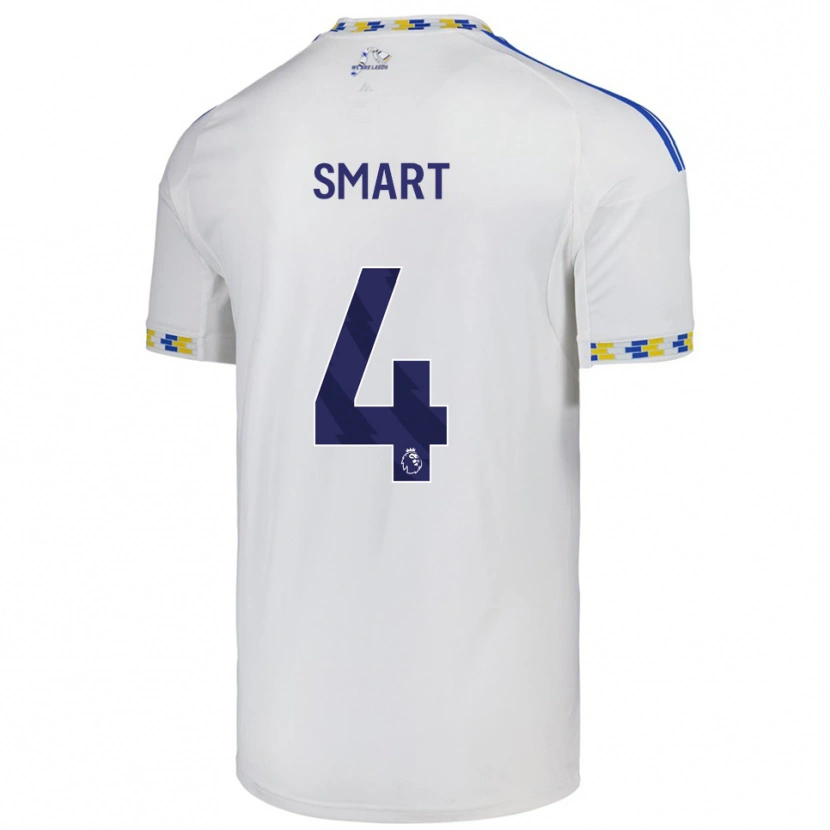 Danxen Niño Camiseta Olivia Smart #4 Blanco Azul 1ª Equipación 2025/26 La Camisa México