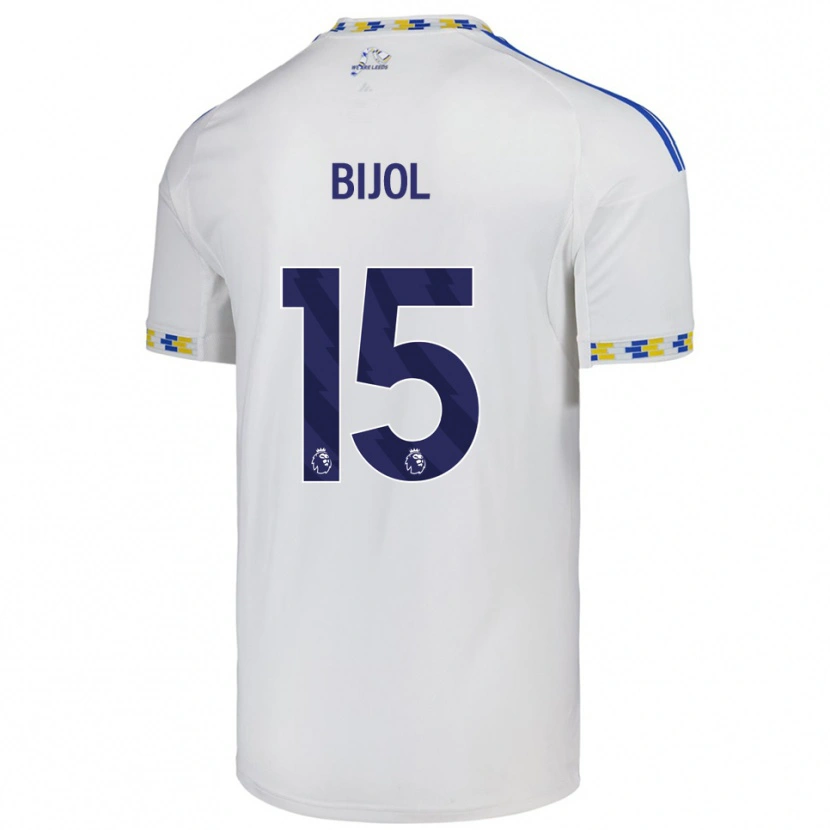 Danxen Niño Camiseta Jaka Bijol #15 Blanco Azul 1ª Equipación 2025/26 La Camisa México