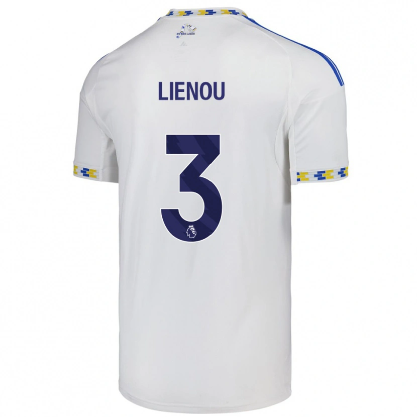 Danxen Niño Camiseta Jayden Lienou #3 Blanco Azul 1ª Equipación 2025/26 La Camisa México