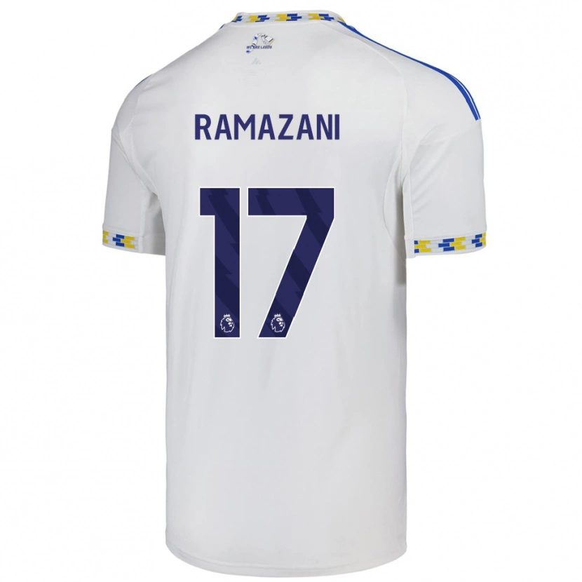 Danxen Niño Camiseta Largie Ramazani #17 Blanco Azul 1ª Equipación 2025/26 La Camisa México