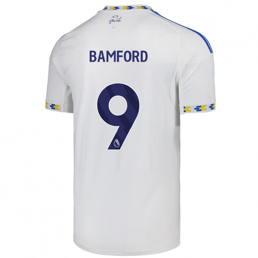 Danxen Niño Camiseta Patrick Bamford #9 Blanco Azul 1ª Equipación 2025/26 La Camisa México