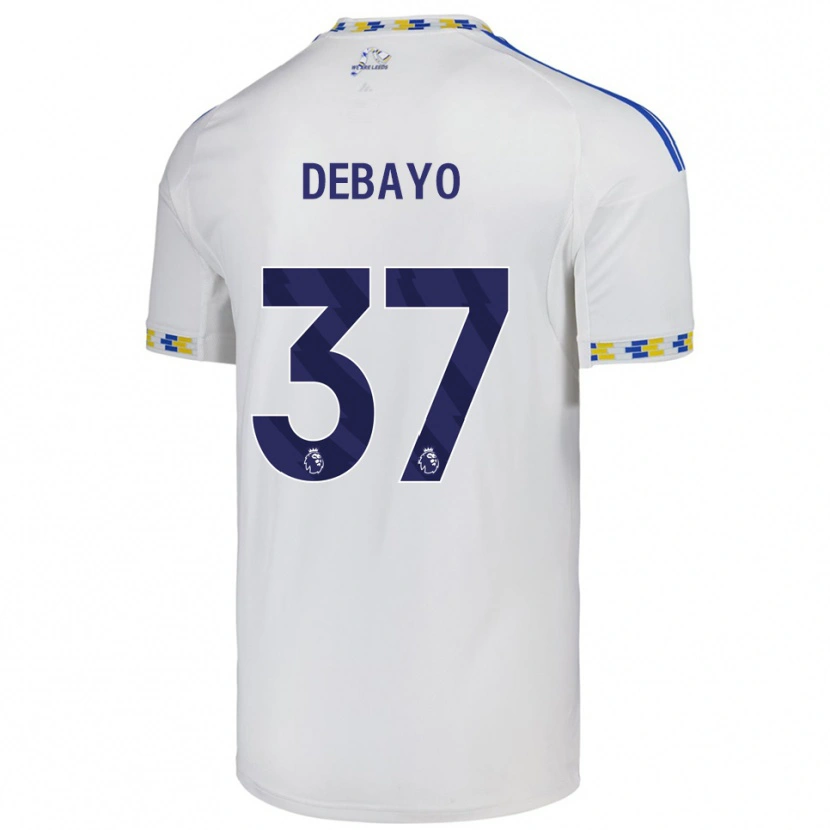 Danxen Niño Camiseta James Debayo #37 Blanco Azul 1ª Equipación 2025/26 La Camisa México