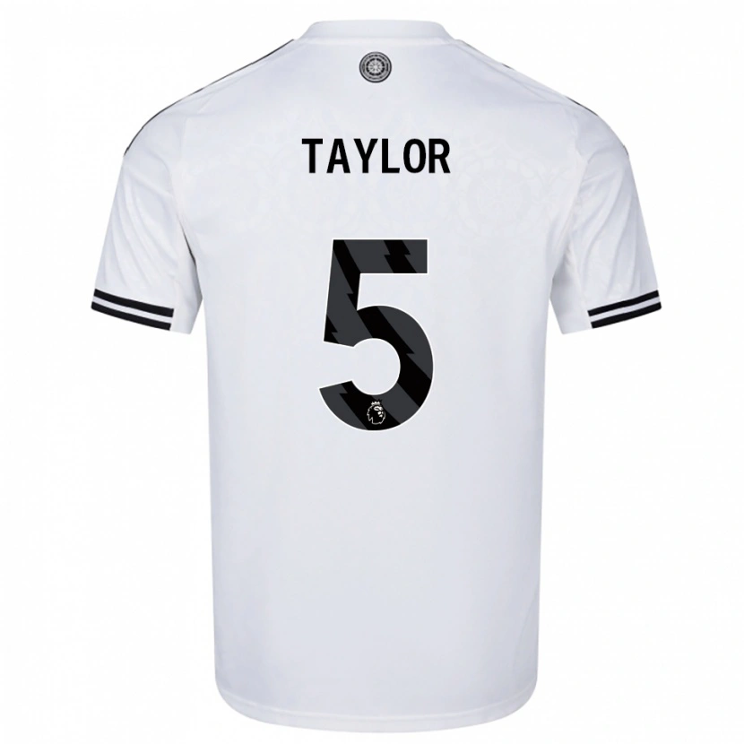 Danxen Niño Camiseta Archie Taylor #5 Blanco Negro 1ª Equipación 2025/26 La Camisa México