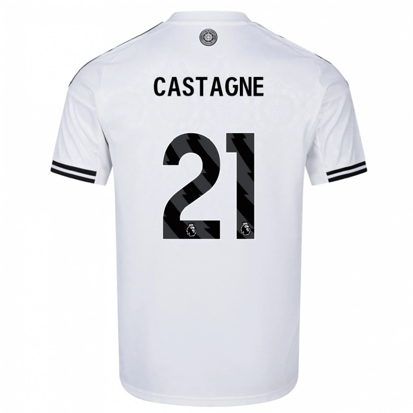 Danxen Niño Camiseta Timothy Castagne #21 Blanco Negro 1ª Equipación 2025/26 La Camisa México