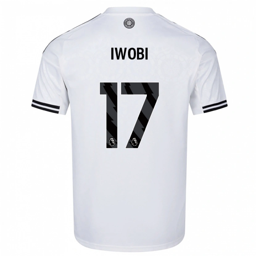 Danxen Niño Camiseta Alex Iwobi #17 Blanco Negro 1ª Equipación 2025/26 La Camisa México
