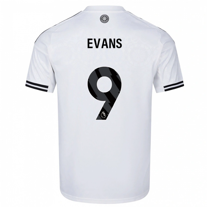 Danxen Niño Camiseta Aidan Evans #9 Blanco Negro 1ª Equipación 2025/26 La Camisa México