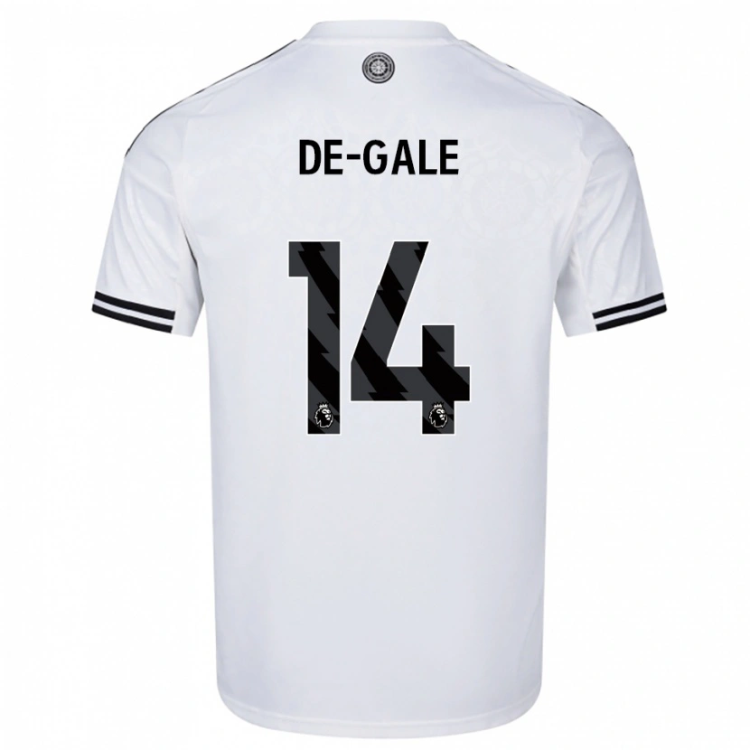 Danxen Niño Camiseta Dylan De-Gale #14 Blanco Negro 1ª Equipación 2025/26 La Camisa México