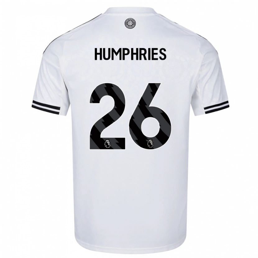 Danxen Niño Camiseta Marni Humphries #26 Blanco Negro 1ª Equipación 2025/26 La Camisa México