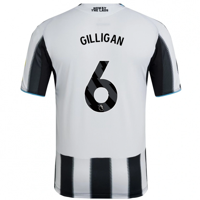 Danxen Niño Camiseta Luke Gilligan #6 Negro Blanco 1ª Equipación 2025/26 La Camisa México