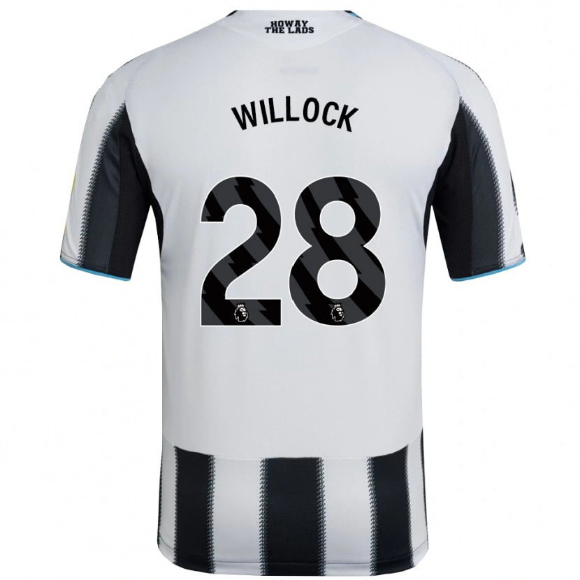 Danxen Niño Camiseta Joe Willock #28 Negro Blanco 1ª Equipación 2025/26 La Camisa México