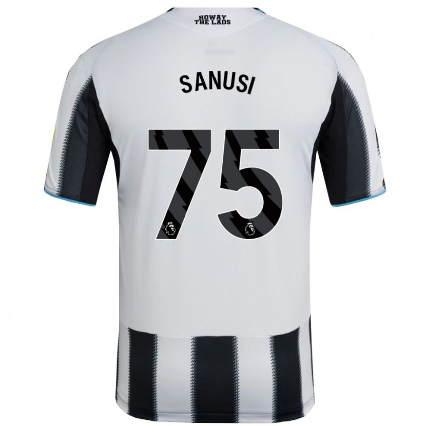 Danxen Niño Camiseta Trevan Sanusi #75 Negro Blanco 1ª Equipación 2025/26 La Camisa México