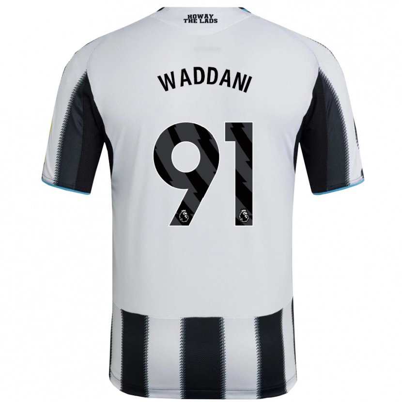 Danxen Niño Camiseta Mohamed Waddani #91 Negro Blanco 1ª Equipación 2025/26 La Camisa México