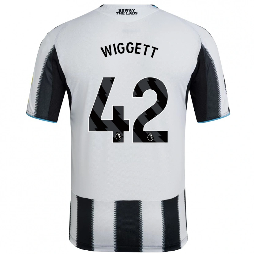 Danxen Niño Camiseta Charlie Wiggett #42 Negro Blanco 1ª Equipación 2025/26 La Camisa México