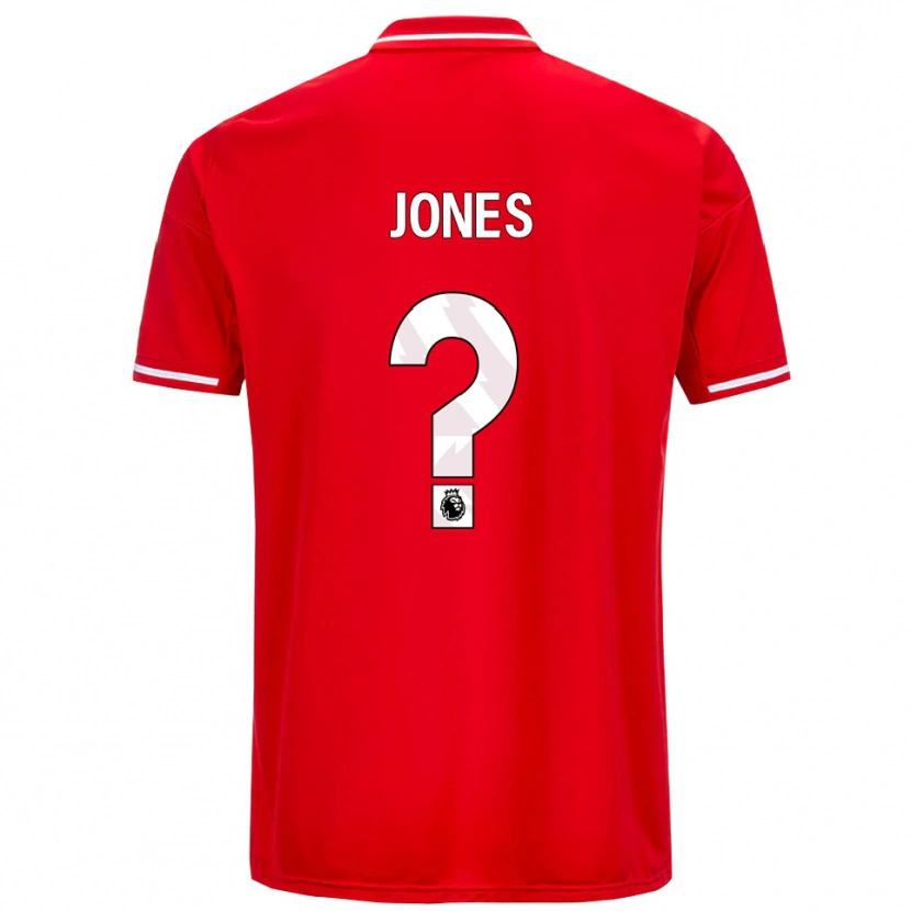 Danxen Niño Camiseta Brodie Jones #0 Rojo Blanco 1ª Equipación 2025/26 La Camisa México