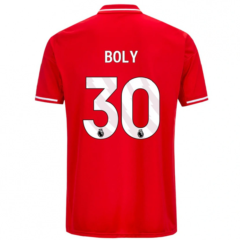 Danxen Niño Camiseta Willy Boly #30 Rojo Blanco 1ª Equipación 2025/26 La Camisa México