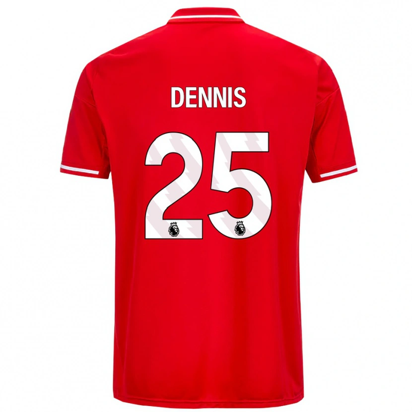 Danxen Niño Camiseta Emmanuel Dennis #25 Rojo Blanco 1ª Equipación 2025/26 La Camisa México