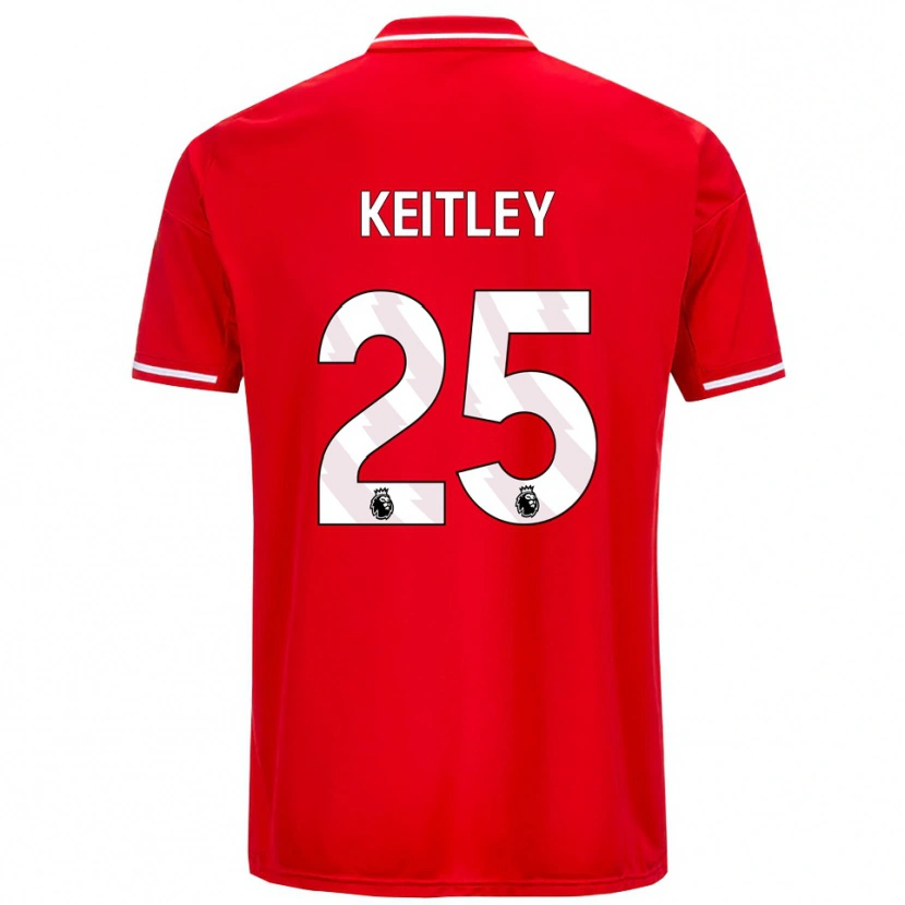 Danxen Niño Camiseta Alice Keitley #25 Rojo Blanco 1ª Equipación 2025/26 La Camisa México