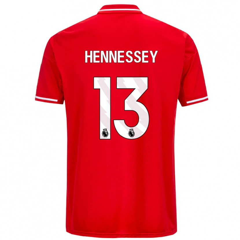 Danxen Niño Camiseta Wayne Hennessey #13 Rojo Blanco 1ª Equipación 2025/26 La Camisa México