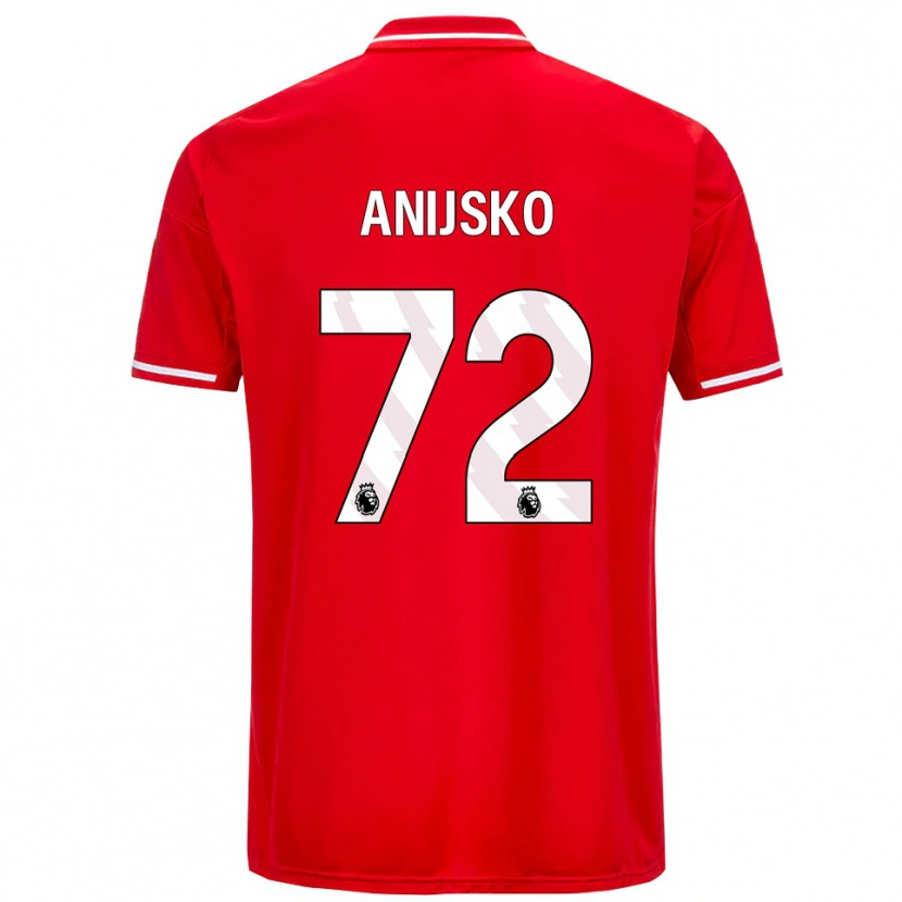 Danxen Niño Camiseta Danni Anisjko #72 Rojo Blanco 1ª Equipación 2025/26 La Camisa México