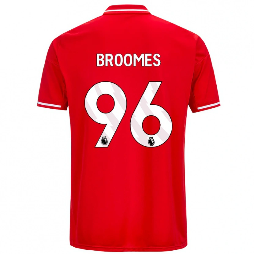 Danxen Niño Camiseta Ethan Broomes #96 Rojo Blanco 1ª Equipación 2025/26 La Camisa México