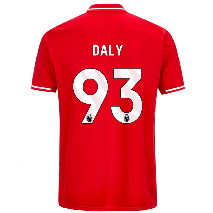 Danxen Niño Camiseta Cormac Daly #93 Rojo Blanco 1ª Equipación 2025/26 La Camisa México