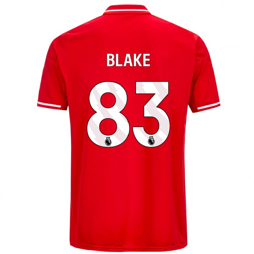 Danxen Niño Camiseta Zyan Blake #83 Rojo Blanco 1ª Equipación 2025/26 La Camisa México